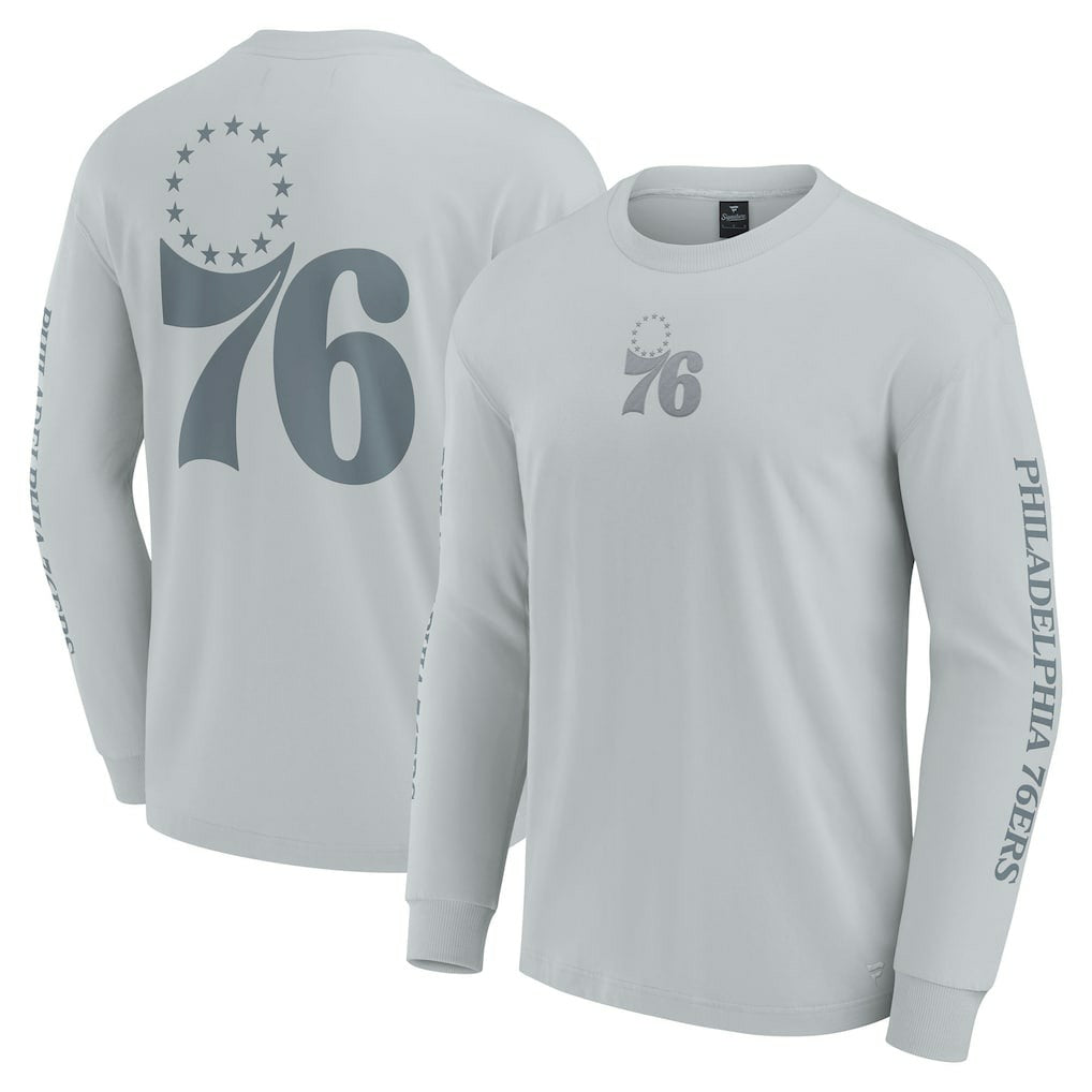 Gray Philadelphia 76ers Elements Strive Long Sleeve T-Shirt  | NBA