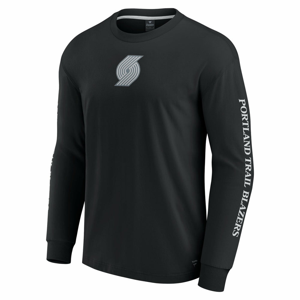 Black Portland Trail Blazers Elements Strive Long Sleeve T-Shirt  | NBA
