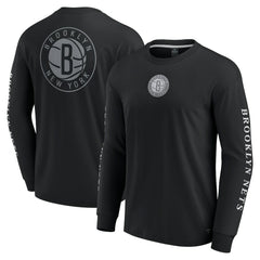 Black Brooklyn Nets Elements Strive Long Sleeve T-Shirt  | NBA