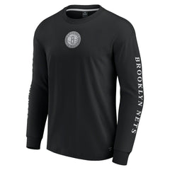 Black Brooklyn Nets Elements Strive Long Sleeve T-Shirt  | NBA