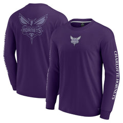 Purple Charlotte Hornets Elements Strive Long Sleeve T-Shirt  | NBA
