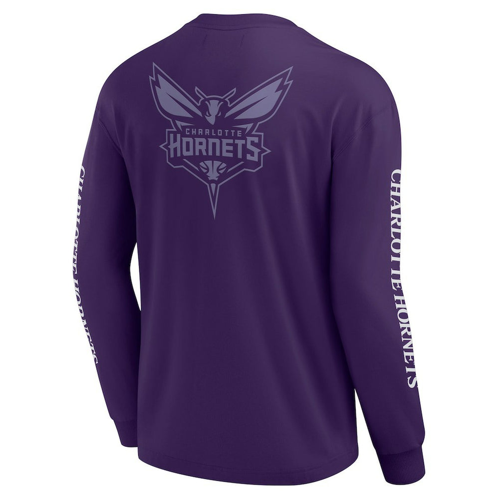 Purple Charlotte Hornets Elements Strive Long Sleeve T-Shirt  | NBA
