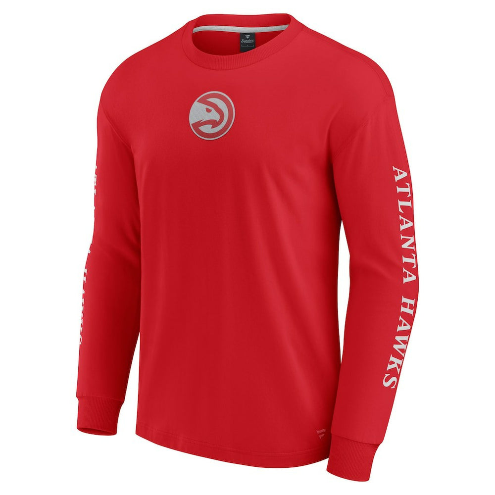 Red Atlanta Hawks Elements Strive Long Sleeve T-Shirt  | NBA