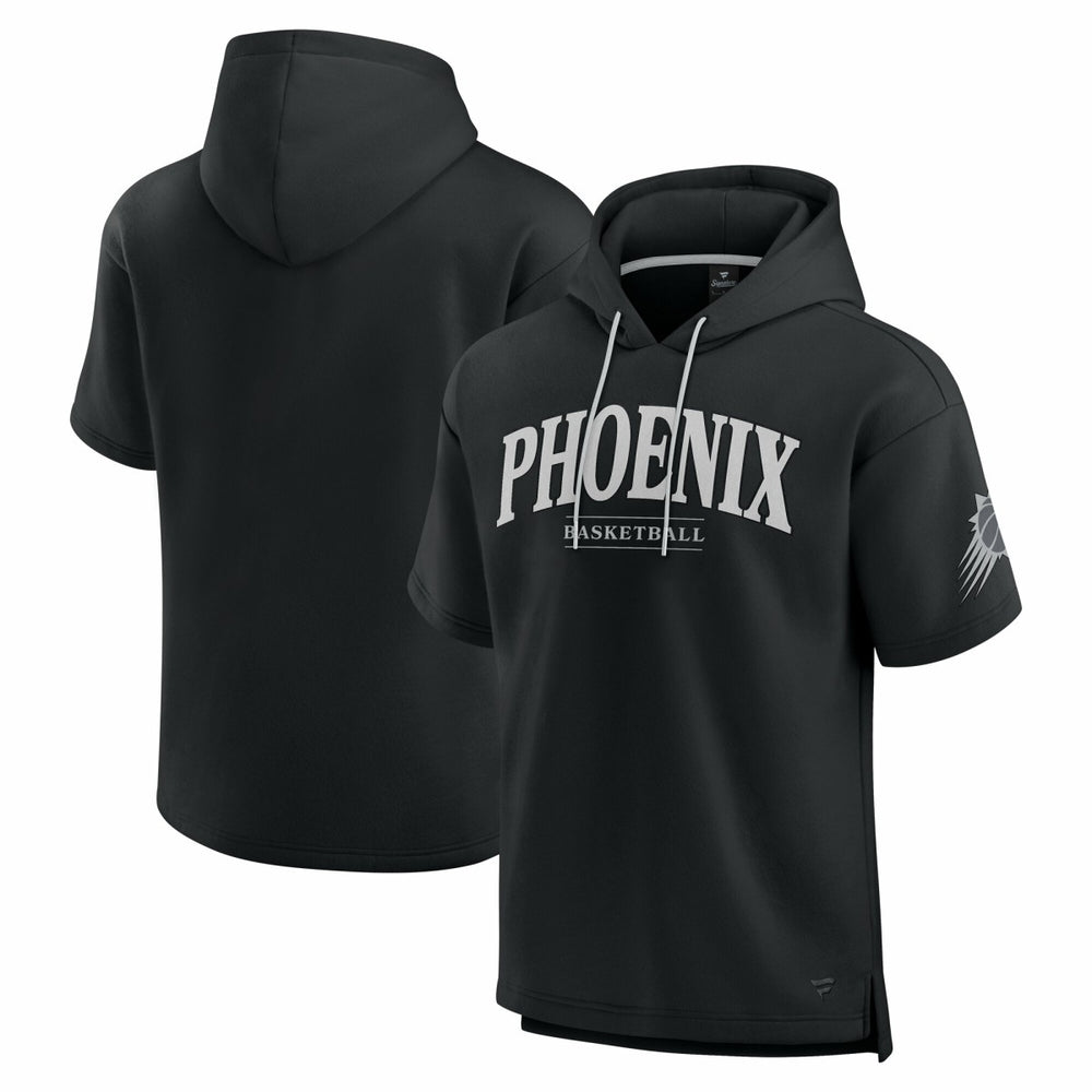 Black Phoenix Suns Elements Ready Short Sleeve Pullover Hoodie | NBA