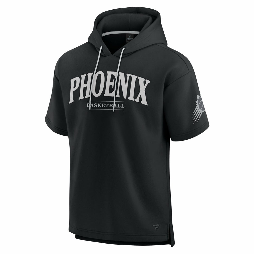 Black Phoenix Suns Elements Ready Short Sleeve Pullover Hoodie | NBA
