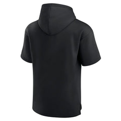 Black Chicago Bulls Elements Ready Short Sleeve Pullover Hoodie | NBA