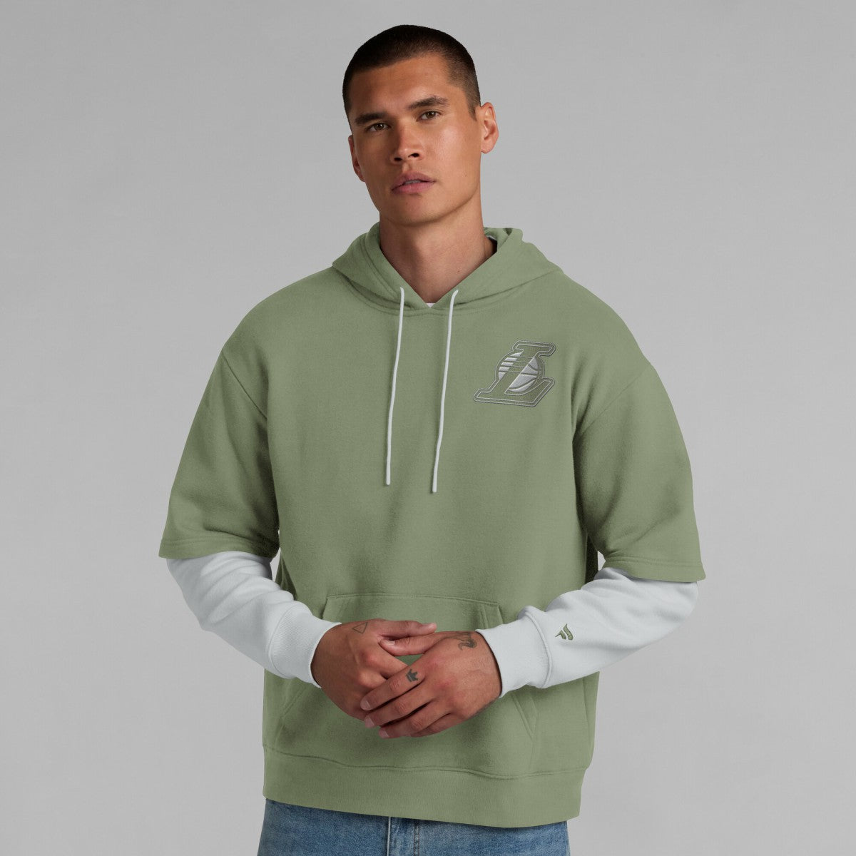 Olive Los Angeles Lakers Elements Sleek Pullover Hoodie | NBA
