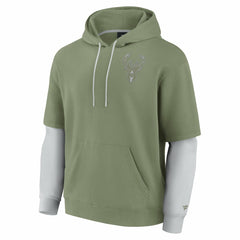 Olive Milwaukee Bucks Elements Sleek Pullover Hoodie | NBA