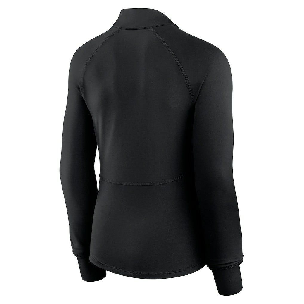 Black Philadelphia 76ers Women's Elements Match Raglan Quarter-Zip Top | NBA