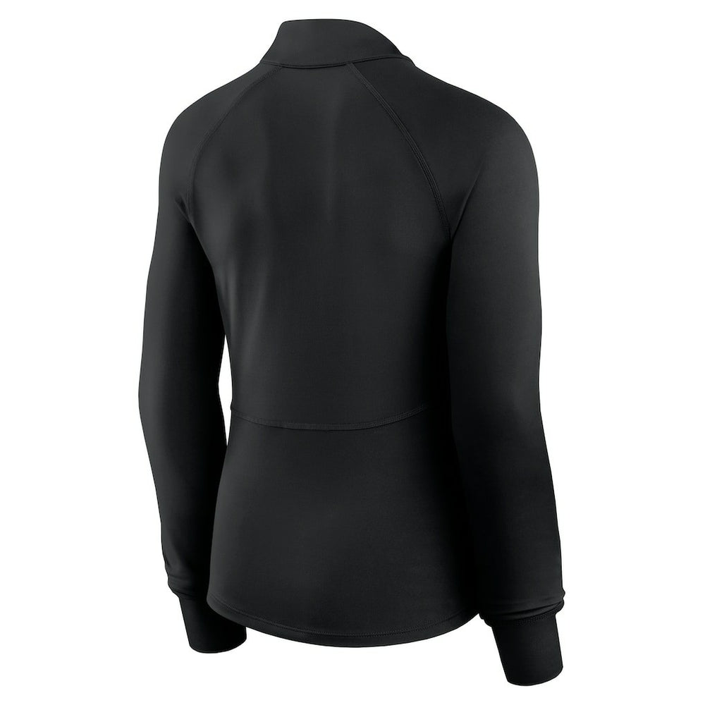 Black Philadelphia 76ers Women's Elements Match Raglan Quarter-Zip Top | NBA