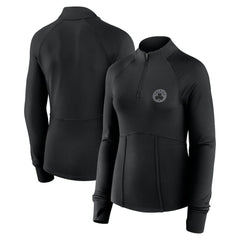 Black Boston Celtics Women's Elements Match Raglan Quarter-Zip Top | NBA