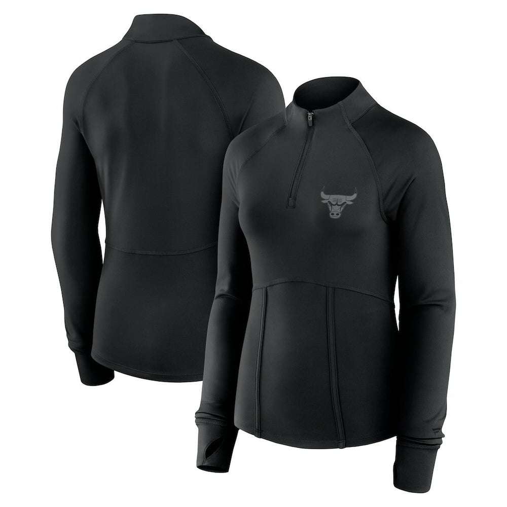 Black Chicago Bulls Women's Elements Match Raglan Quarter-Zip Top sale | NBA