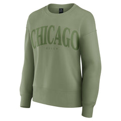Olive Chicago Bulls Women's Elements Flow Pullover Sweatshirt sale | NBA