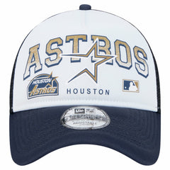Houston Astros New Era Retro Wordmark 9FORTY A-Frame Trucker Adjustable Hat - MLB Hats