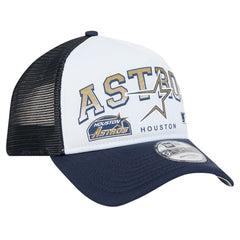 Houston Astros New Era Retro Wordmark 9FORTY A-Frame Trucker Adjustable Hat - MLB Hats