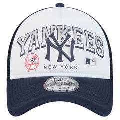 New York Yankees New Era Retro Wordmark 9FORTY A-Frame Trucker Adjustable Hat - MLB Hats