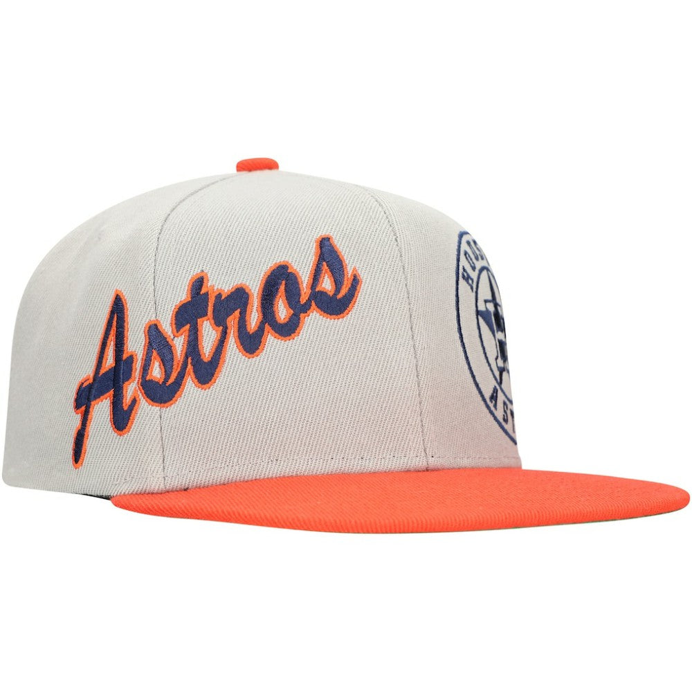Houston Astros Mitchell & Ness Knock Out Panel Snapback Hat - MLB Hats