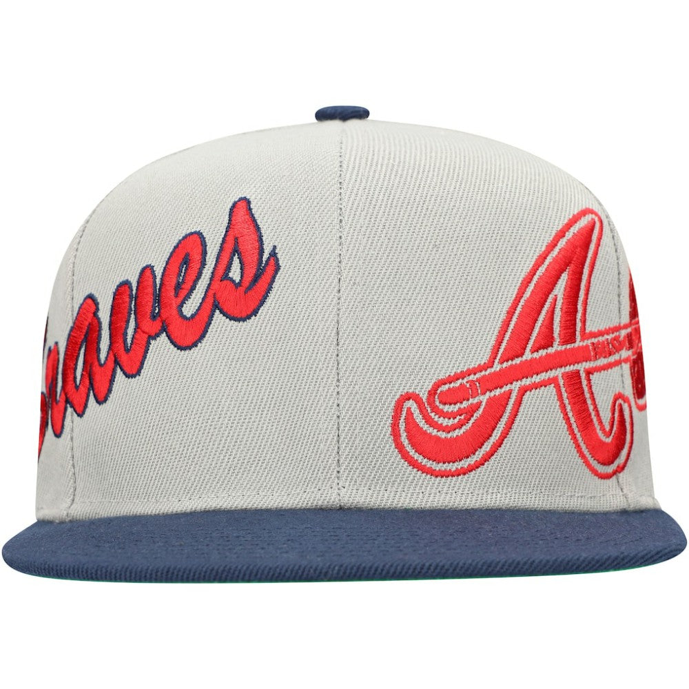 Atlanta Braves Mitchell & Ness Knock Out Panel Snapback Hat - MLB Hats