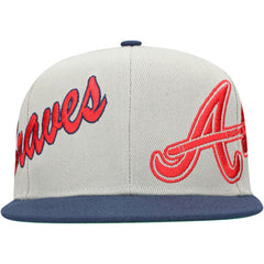 Atlanta Braves Mitchell & Ness Knock Out Panel Snapback Hat - MLB Hats