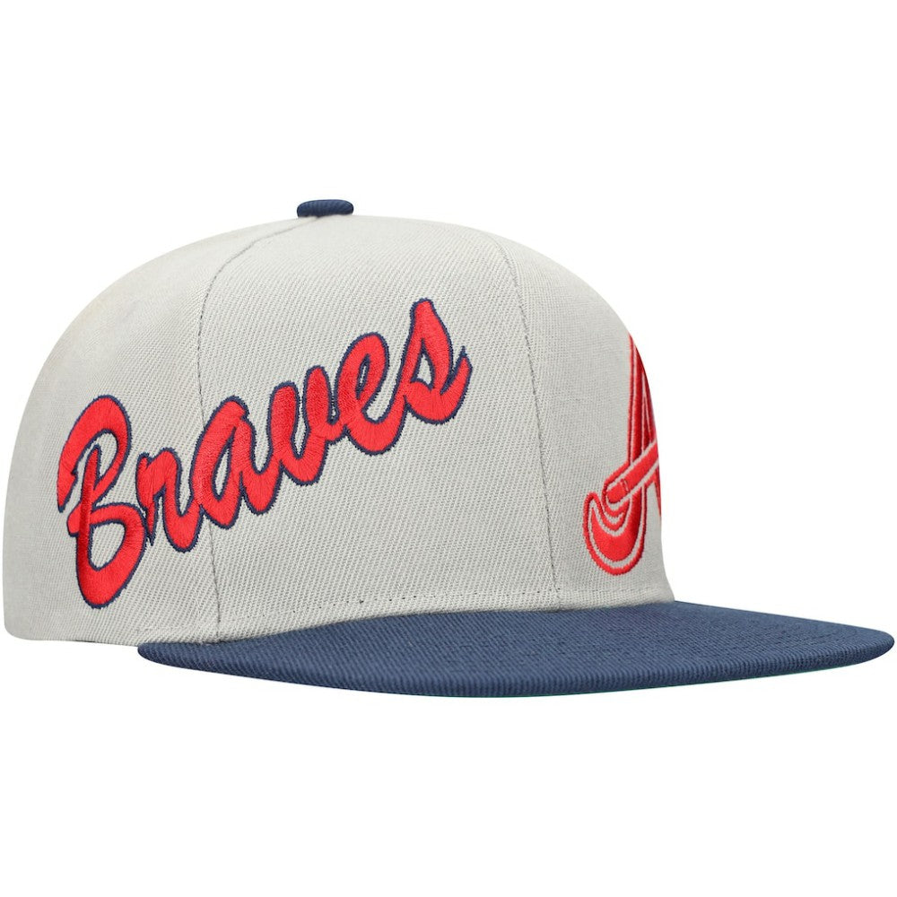 Atlanta Braves Mitchell & Ness Knock Out Panel Snapback Hat - MLB Hats