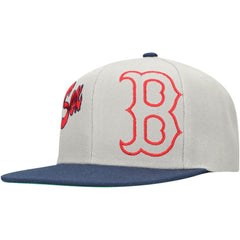 Boston Red Sox Mitchell & Ness Knock Out Panel Snapback Hat - MLB Hats