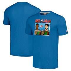 Blue Shai Gilgeous-Alexander & Chet Holmgren Oklahoma City Thunder Homage Unisex NBA Jam Tri-Blend T-Shirt | NBA