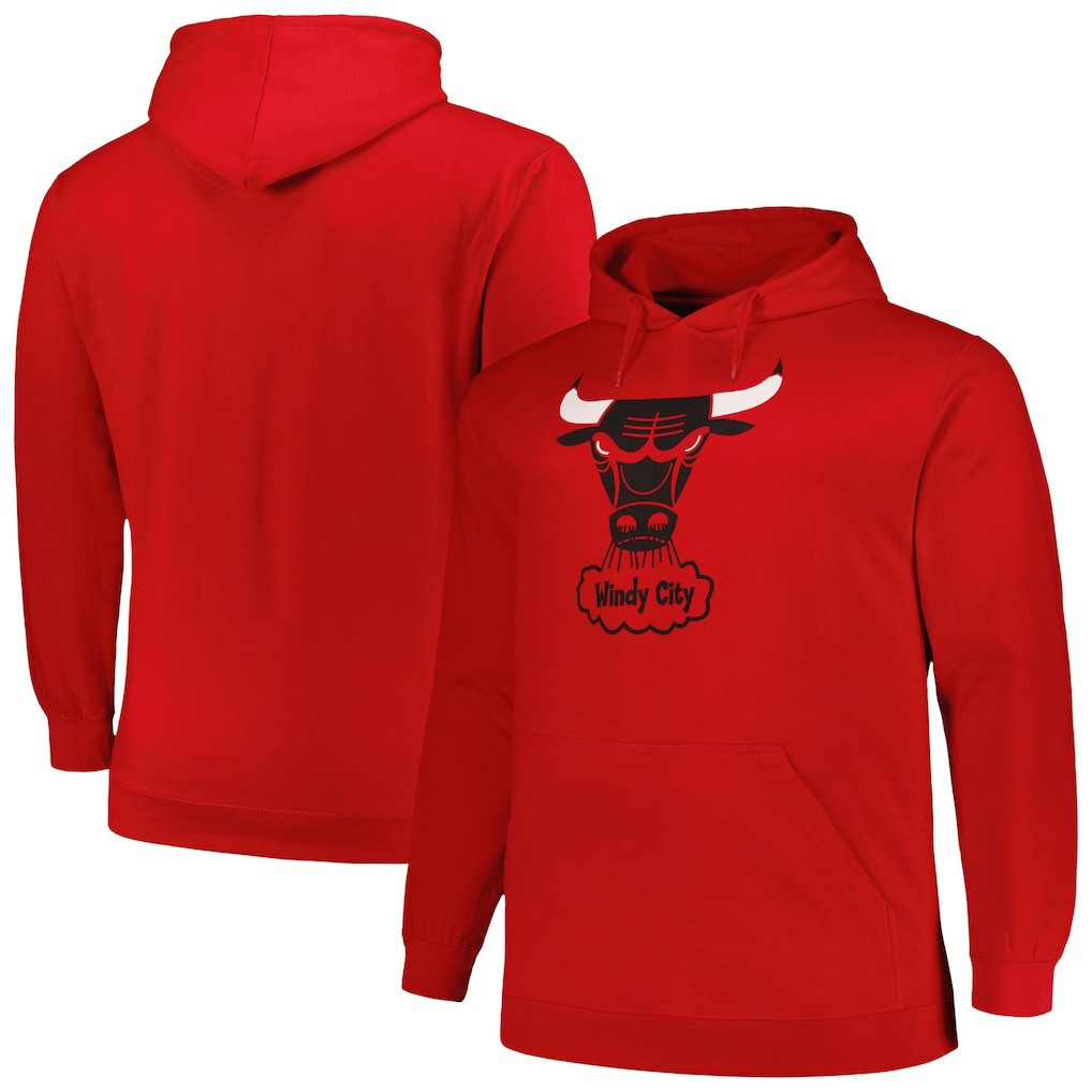 Red Chicago Bulls Hardwood Classics Big & Tall Pullover Hoodie | NBA