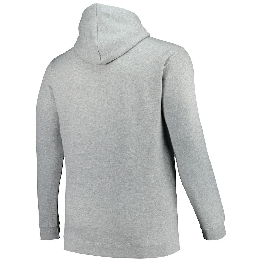 Heather Gray Charlotte Hornets Hardwood Classics Big & Tall Pullover Hoodie | NBA