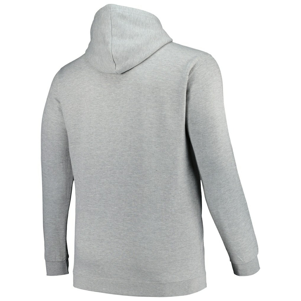 Heather Gray Charlotte Hornets Hardwood Classics Big & Tall Pullover Hoodie | NBA