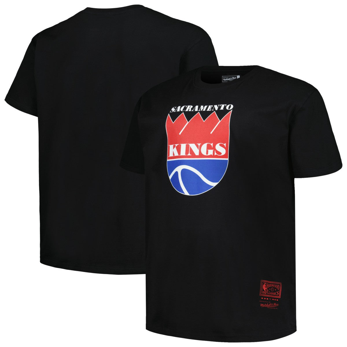 Black Sacramento Kings Big & Tall Hardwood Classics Vintage Logo T-Shirt | NBA