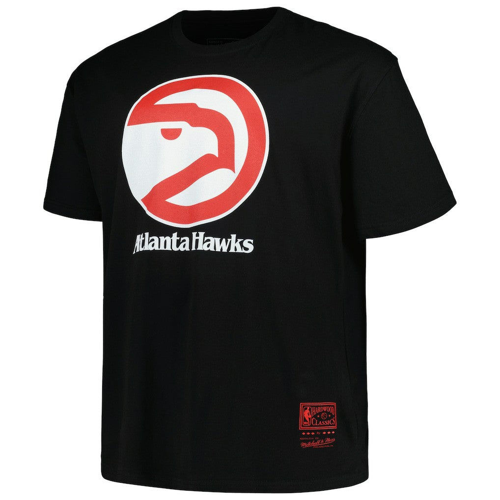 Black Atlanta Hawks Big & Tall Hardwood Classics Vintage Logo T-Shirt | NBA