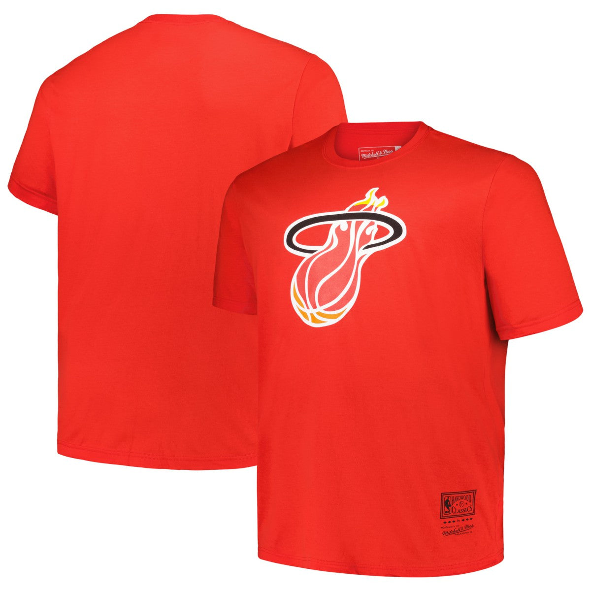 Red Miami Heat Big & Tall Hardwood Classics Vintage Logo T-Shirt | NBA