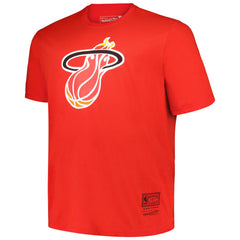 Red Miami Heat Big & Tall Hardwood Classics Vintage Logo T-Shirt | NBA