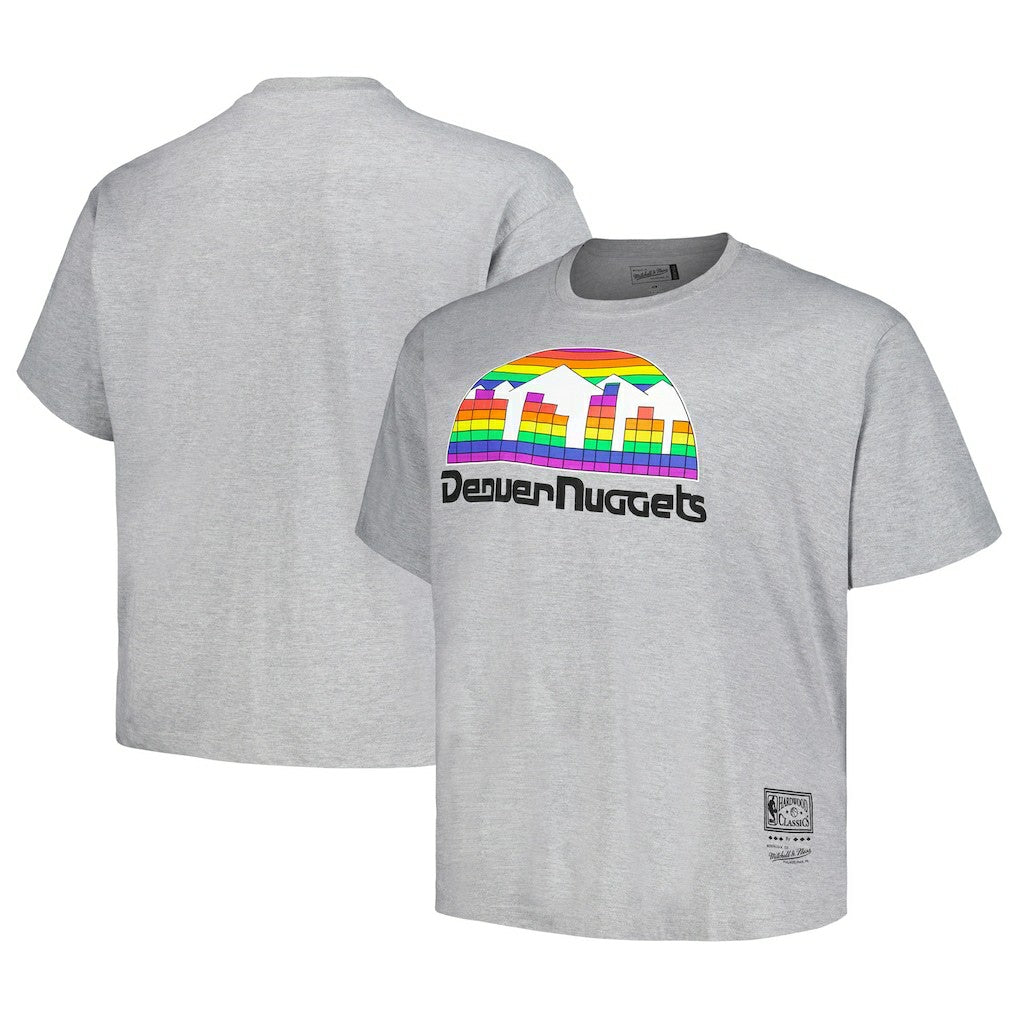 Heather Gray Denver Nuggets Big & Tall Hardwood Classics Vintage Logo T-Shirt sale | NBA