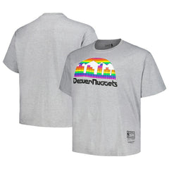 Heather Gray Denver Nuggets Big & Tall Hardwood Classics Vintage Logo T-Shirt sale | NBA