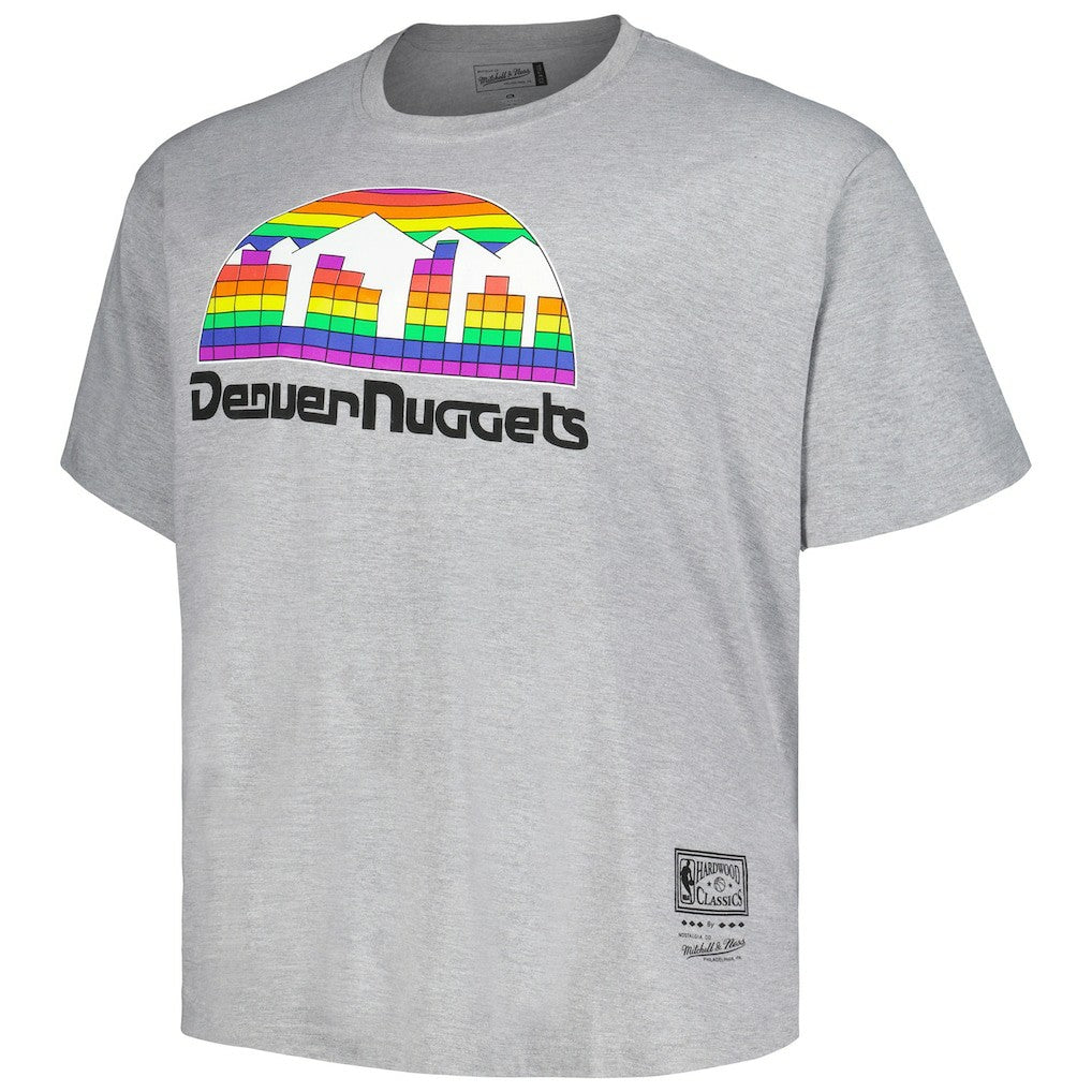 Heather Gray Denver Nuggets Big & Tall Hardwood Classics Vintage Logo T-Shirt sale | NBA
