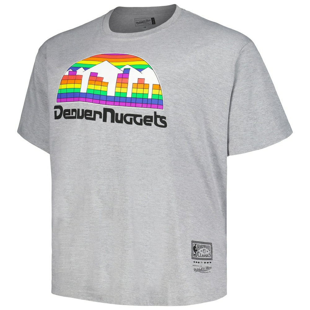 Heather Gray Denver Nuggets Big & Tall Hardwood Classics Vintage Logo T-Shirt sale | NBA