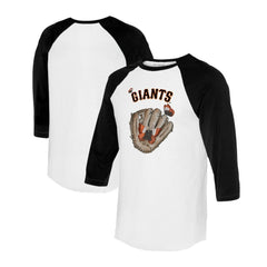 San Francisco Giants Tiny Turnip Unisex Butterfly Glove 3/4-Sleeve Raglan T-Shirt - MLB T-shirts
