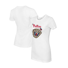 Philadelphia Phillies Tiny Turnip Women's Butterfly Glove T-Shirt - MLB T-shirts