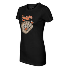 Baltimore Orioles Tiny Turnip Women's Butterfly Glove T-Shirt - MLB T-shirts