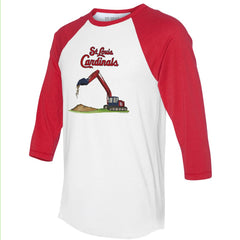 St. Louis Cardinals Tiny Turnip Unisex Excavator 3/4-Sleeve Raglan T-Shirt - MLB T-shirts