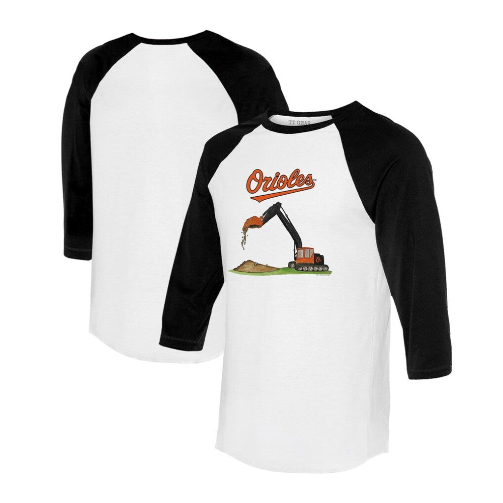 Baltimore Orioles Tiny Turnip Unisex Excavator 3/4-Sleeve Raglan T-Shirt - MLB T-shirts