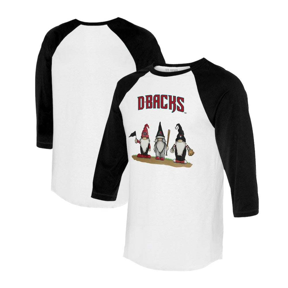 Arizona Diamondbacks Tiny Turnip Unisex Gnomes 3/4-Sleeve Raglan T-Shirt - MLB T-shirts