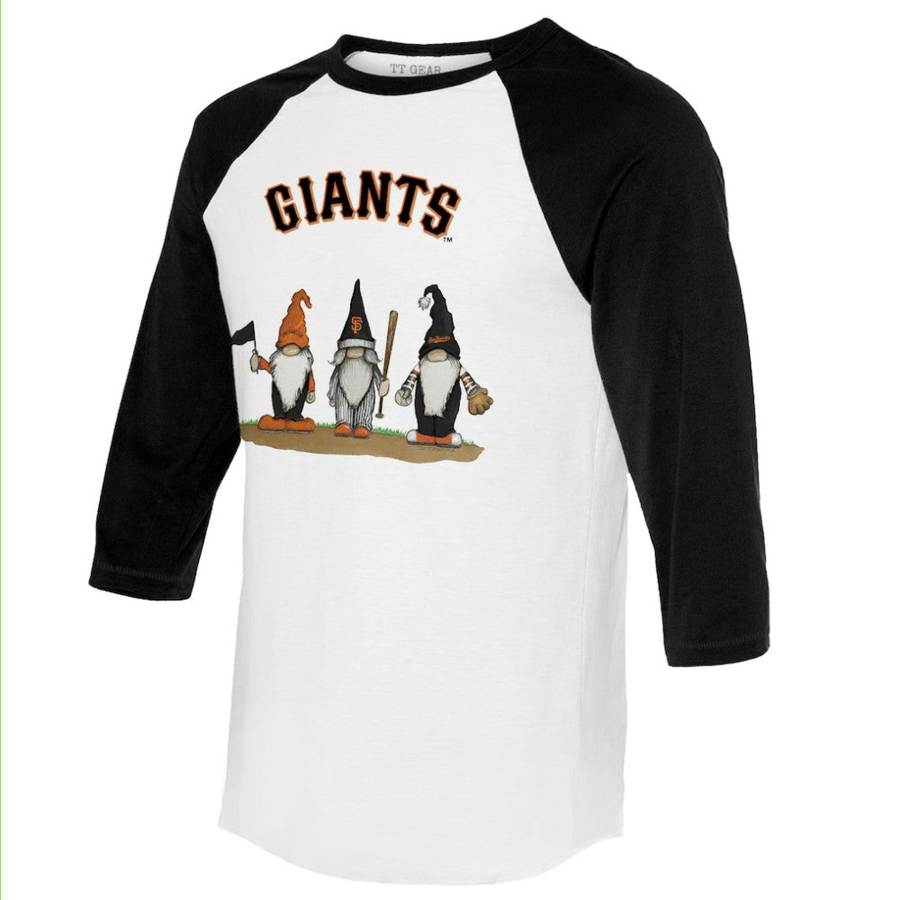 San Francisco Giants Tiny Turnip Unisex Gnomes 3/4-Sleeve Raglan T-Shirt - MLB T-shirts