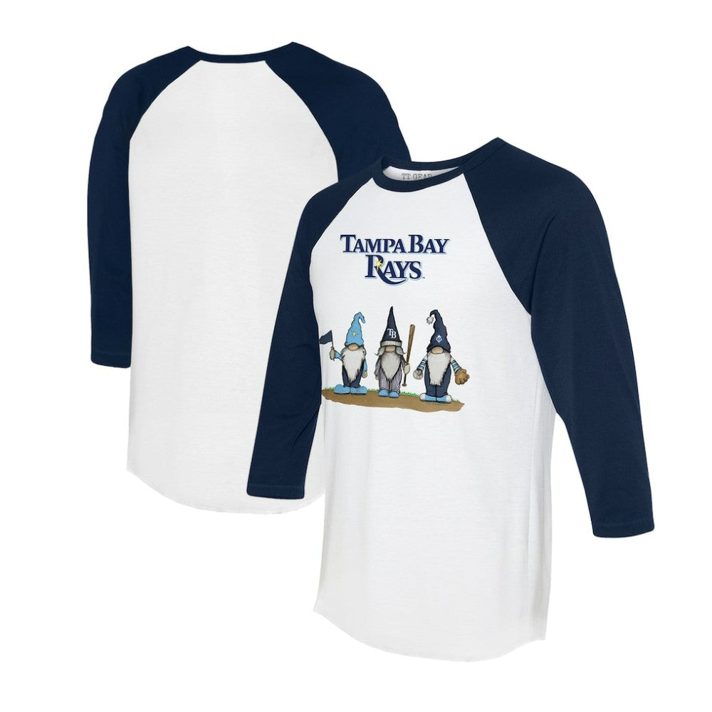 Tampa Bay Rays Tiny Turnip Unisex Gnomes 3/4-Sleeve Raglan T-Shirt - MLB T-shirts