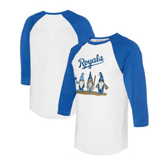 Kansas City Royals Tiny Turnip Unisex Gnomes 3/4-Sleeve Raglan T-Shirt - MLB T-shirts