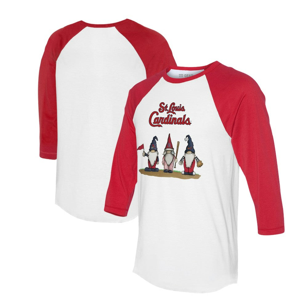 St. Louis Cardinals Tiny Turnip Unisex Gnomes 3/4-Sleeve Raglan T-Shirt - MLB T-shirts