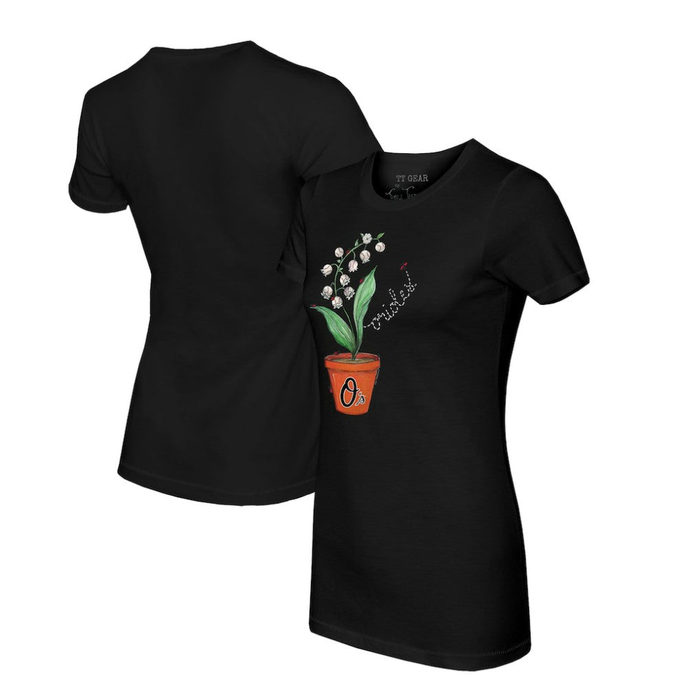 Baltimore Orioles Tiny Turnip Women's Lilies & Ladybugs T-Shirt - MLB T-shirts