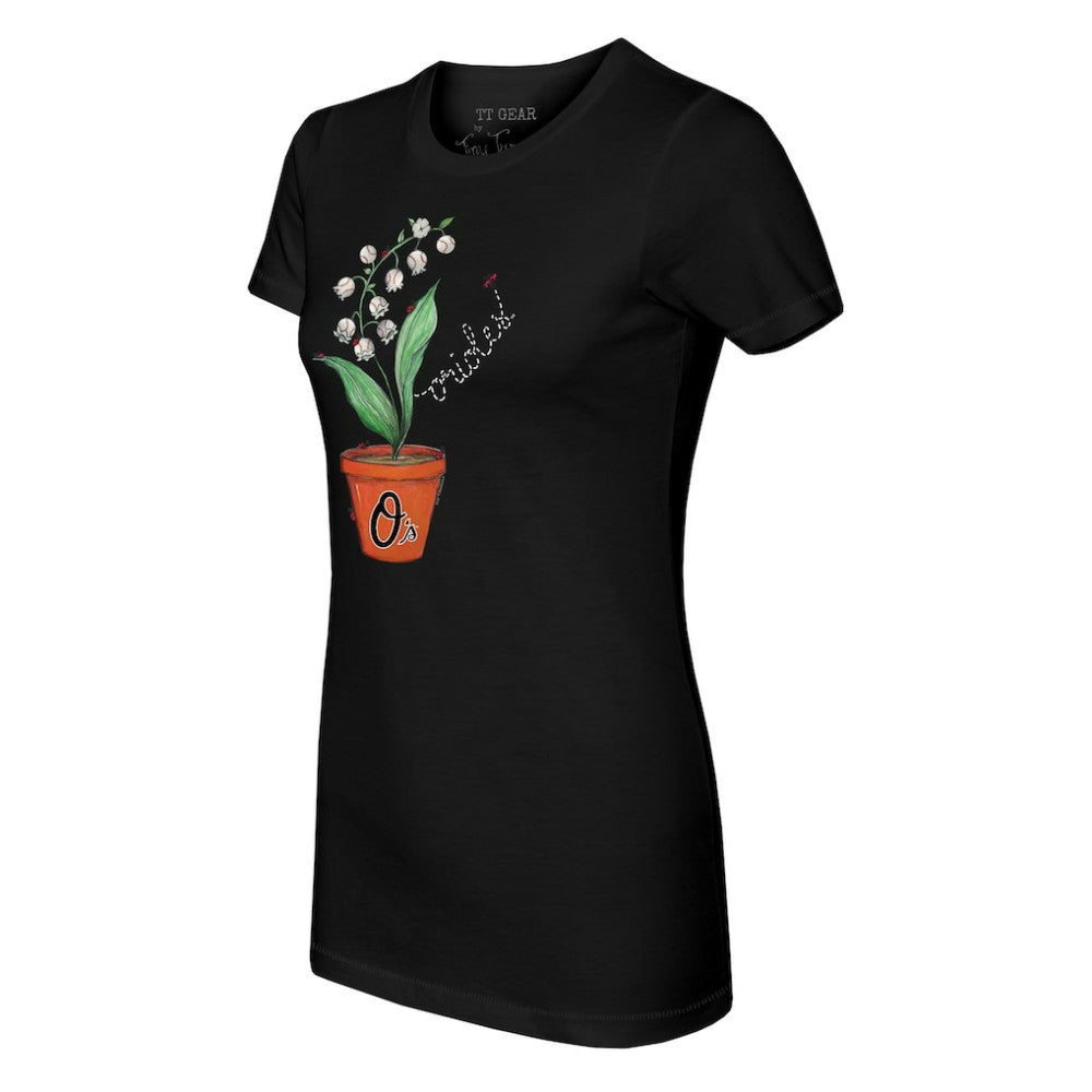Baltimore Orioles Tiny Turnip Women's Lilies & Ladybugs T-Shirt - MLB T-shirts