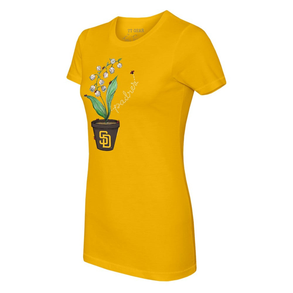 San Diego Padres Tiny Turnip Women's Lilies & Ladybugs T-Shirt - MLB T-shirts